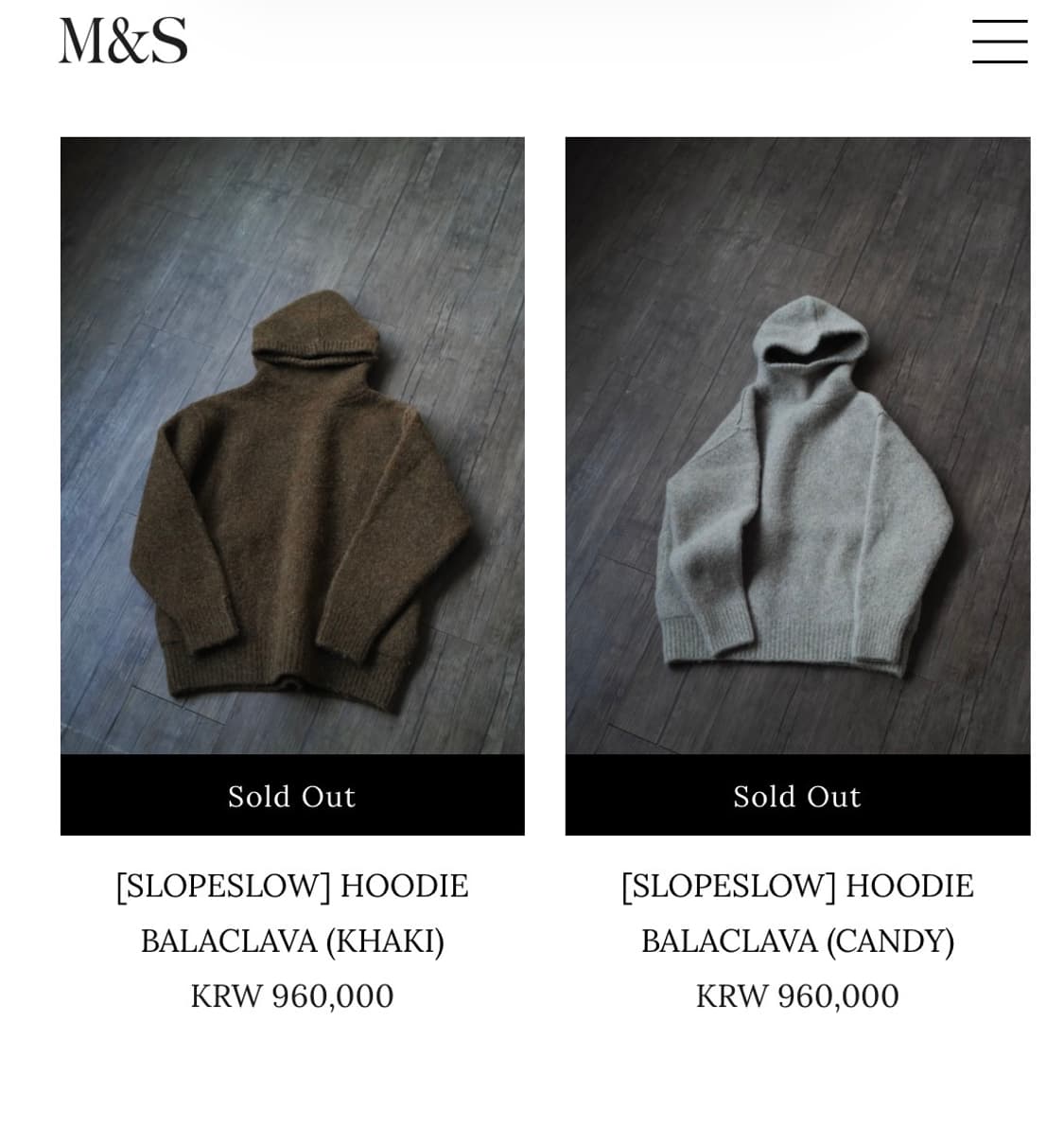 [M] 슬로프슬로우(slopeslow) / 야크 셔틀랜드 후디 바라클라바 상품이미지8