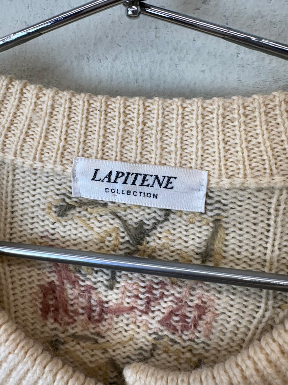 JPN 빈티지 플라워 니트 가디건 상품이미지6