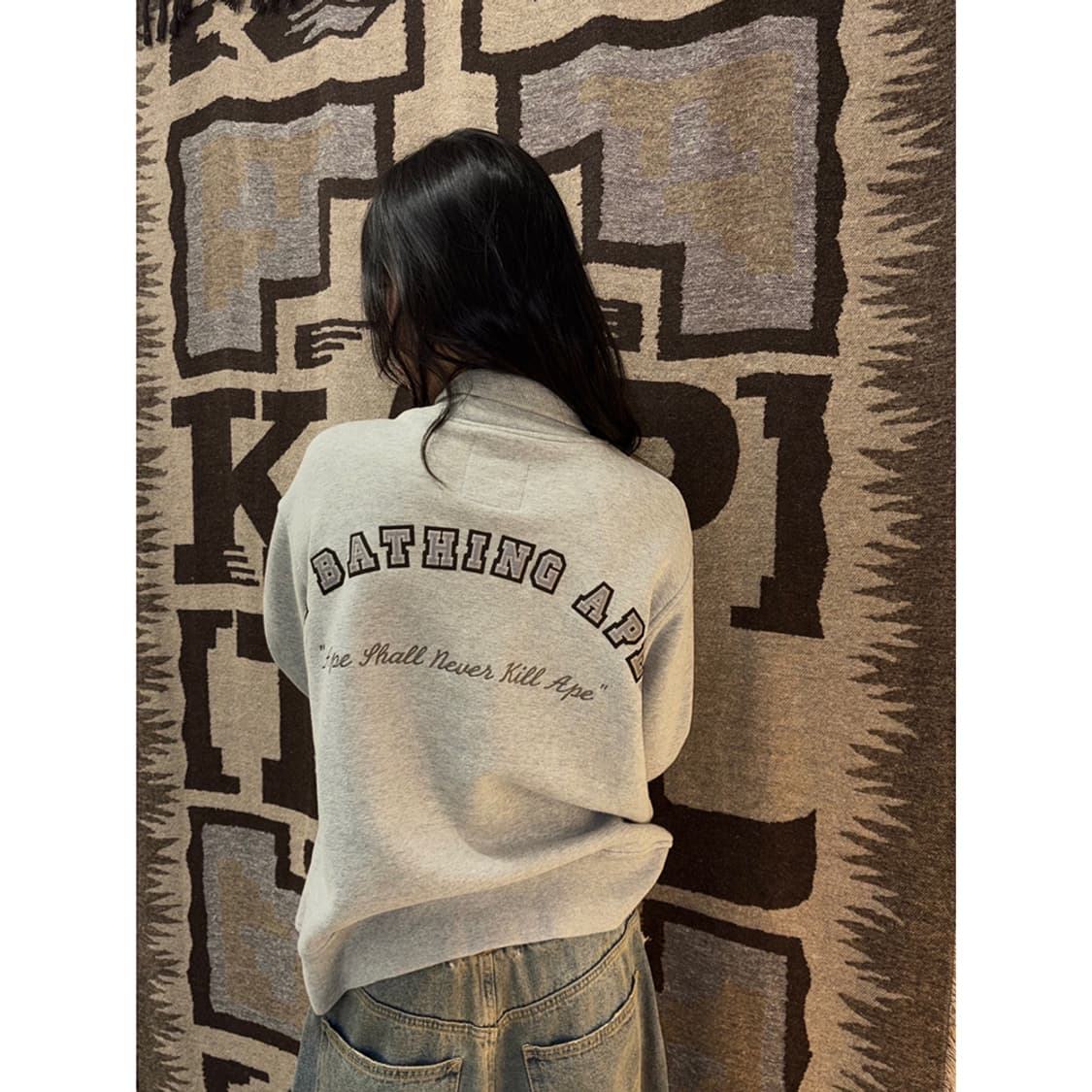 A BATHING APE Chenille Stadium Jacket 상품이미지5