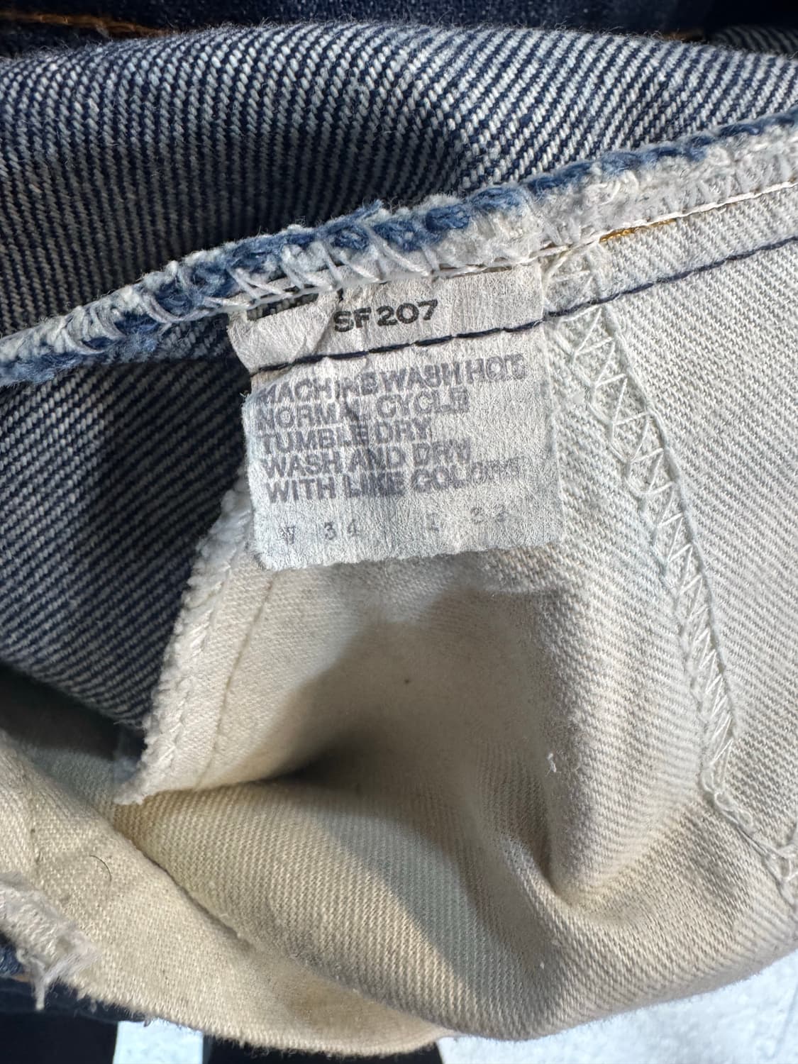 80s 리바이스 빈티지 519 테이퍼드 스트레이트 워싱 데님 팬츠 상품이미지8