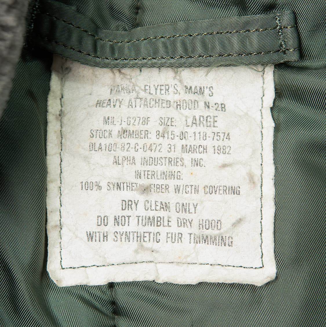 [L] 80s 미군 오리지널 N-2B 플라이트 파카  상품이미지6