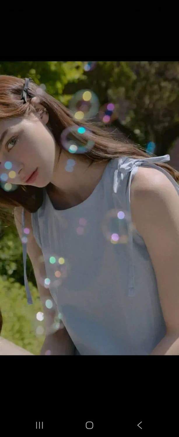 트위(TWEE) 하퍼 셔링 리본 원피스 상품이미지2