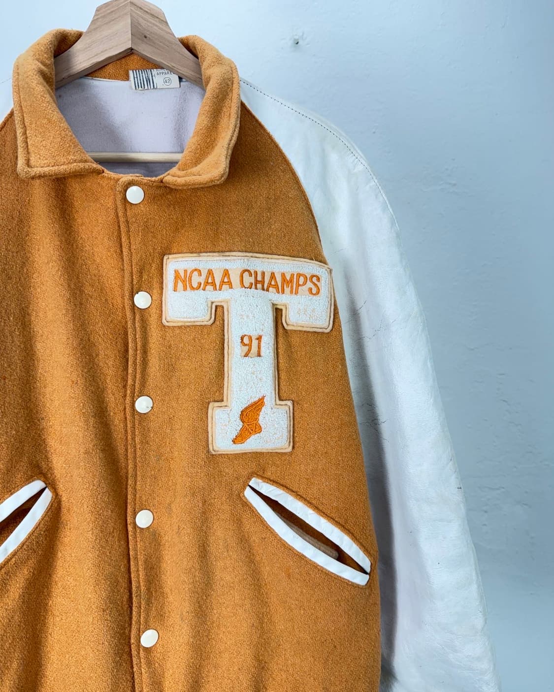 멤피스 ncaa 90s 테네시 레더 블록 바시티 자켓 상품이미지3