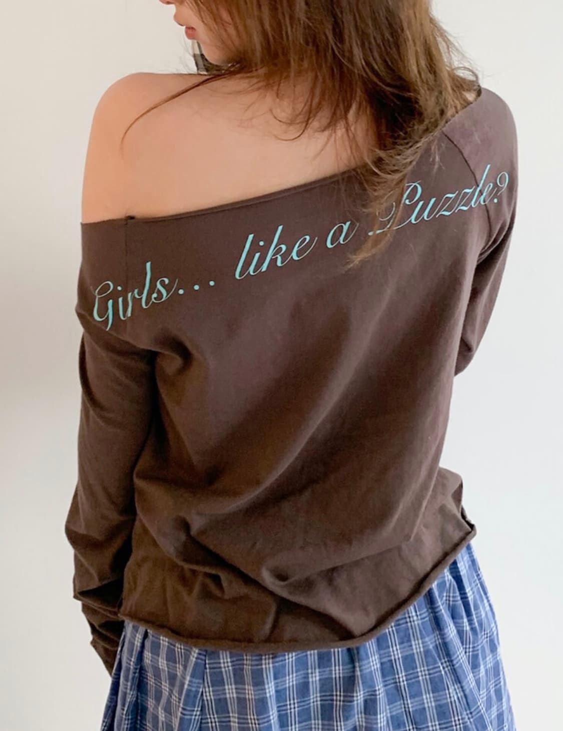 cross heart cut off t-shirt (brown) 상품이미지3