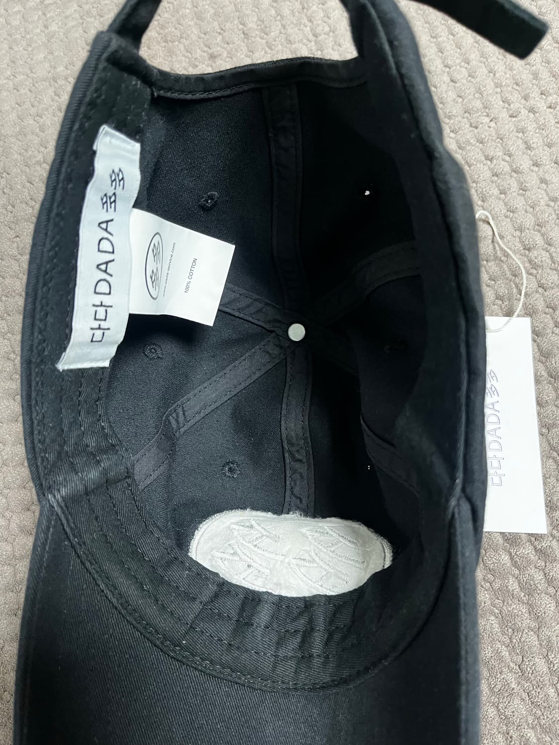 다다 로고 볼캡 미착용 상품이미지2