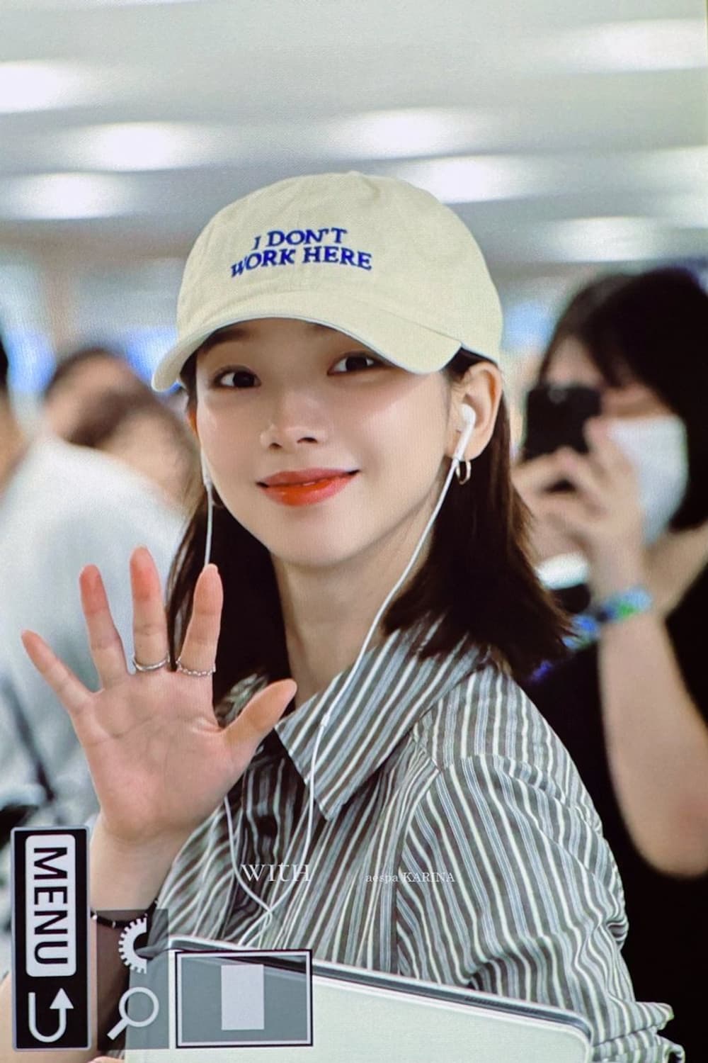 IDEA 아이디어 I don’t work here 캡 모자 베이지 상품이미지2