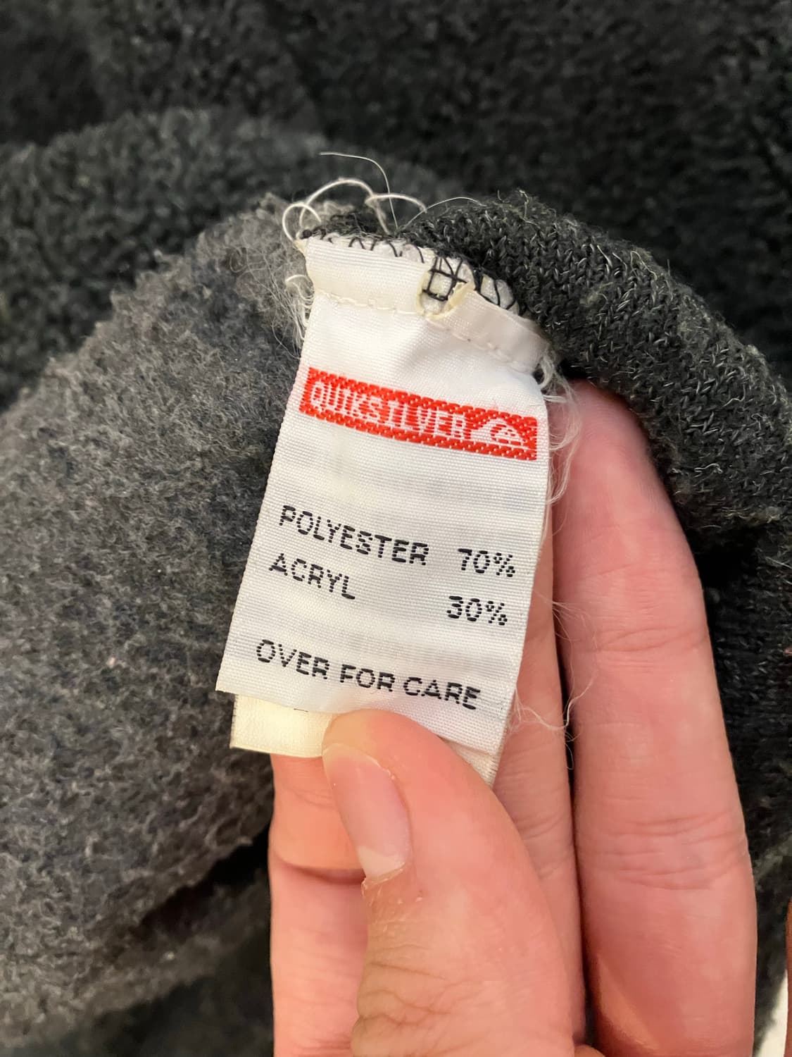 90s 퀵실버 하프집업 플리스 딥그레이 상품이미지5