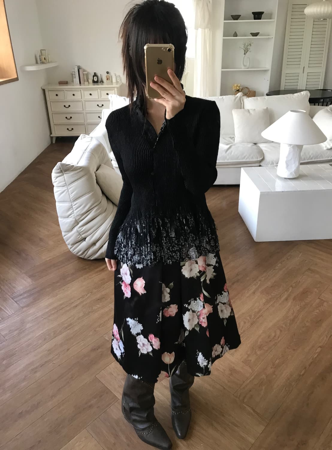 vintage pattern skirt 상품이미지4