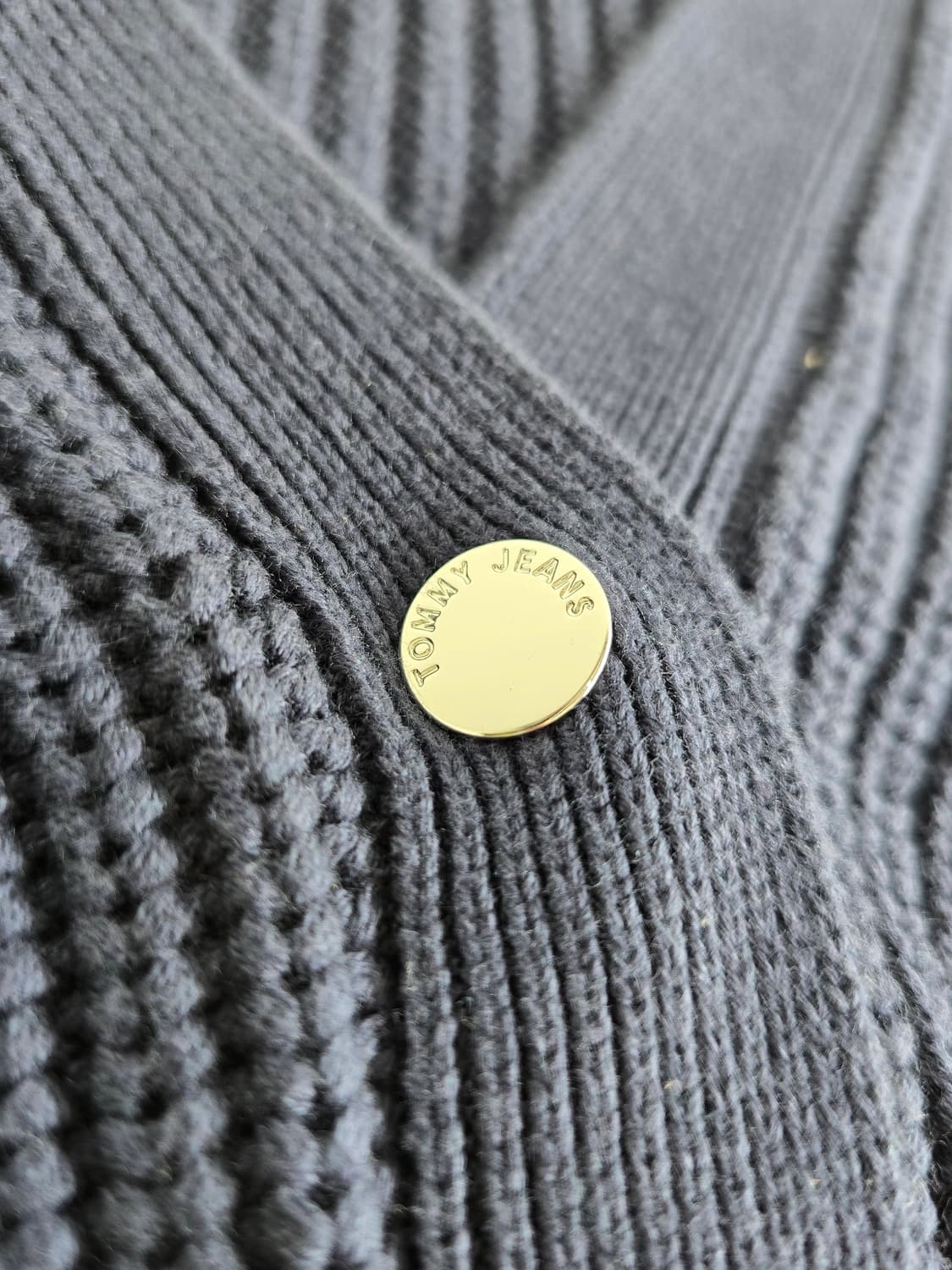 타미진스 브이넥 크롭 가디건 네이비 XS 상품이미지5