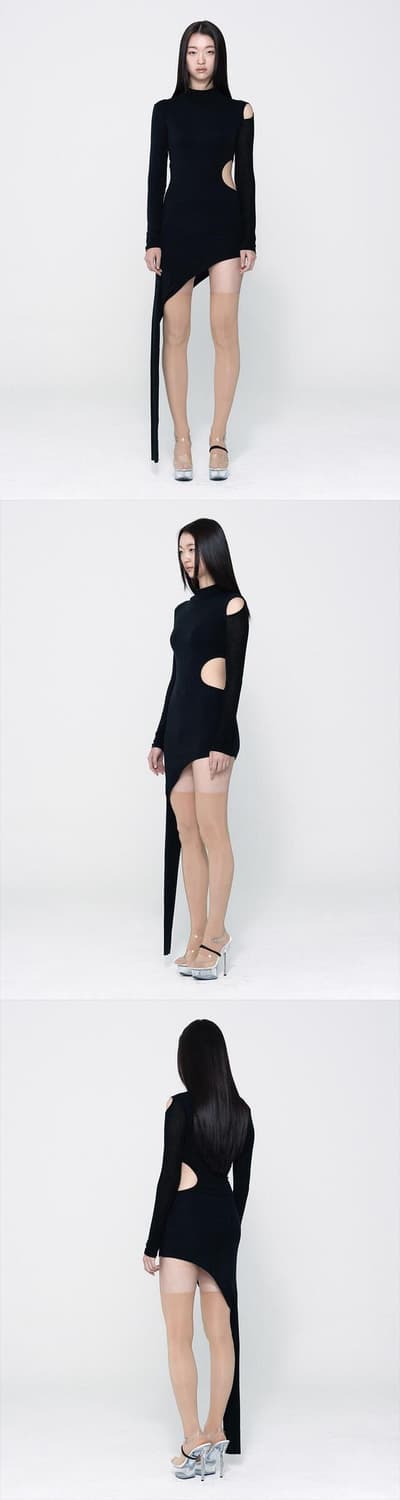 bonnae 터틀넥 컷아웃 원피스 상품이미지2