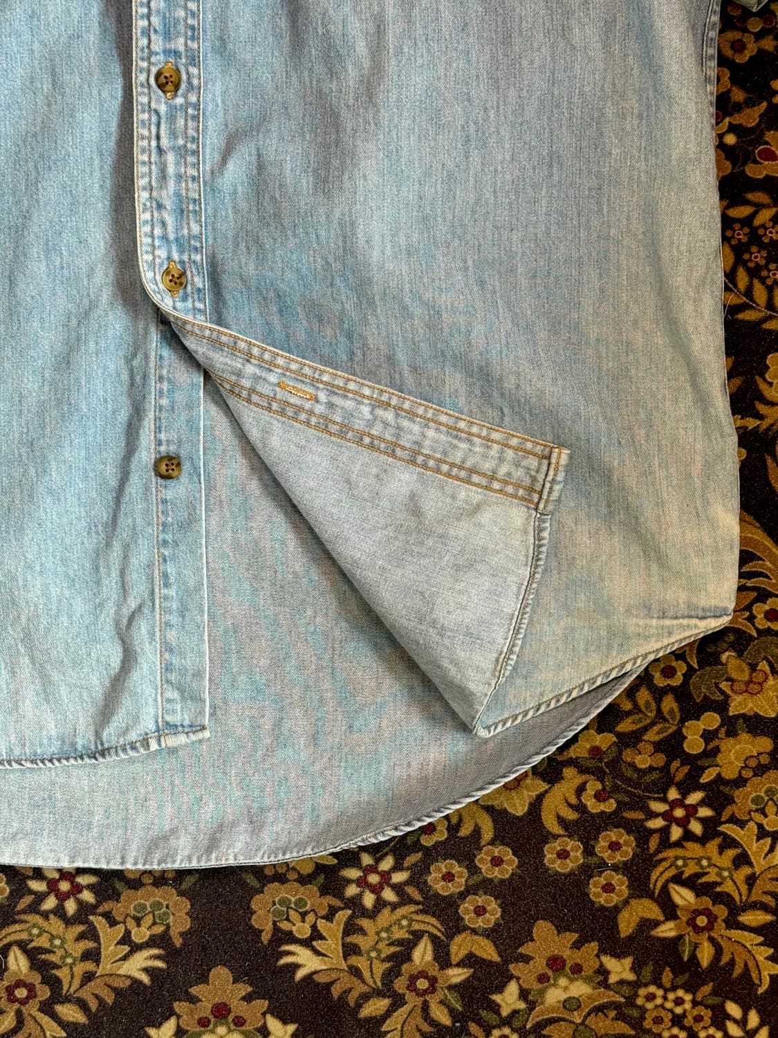 90s 올드 유니클로 데님 하프셔츠 상품이미지5