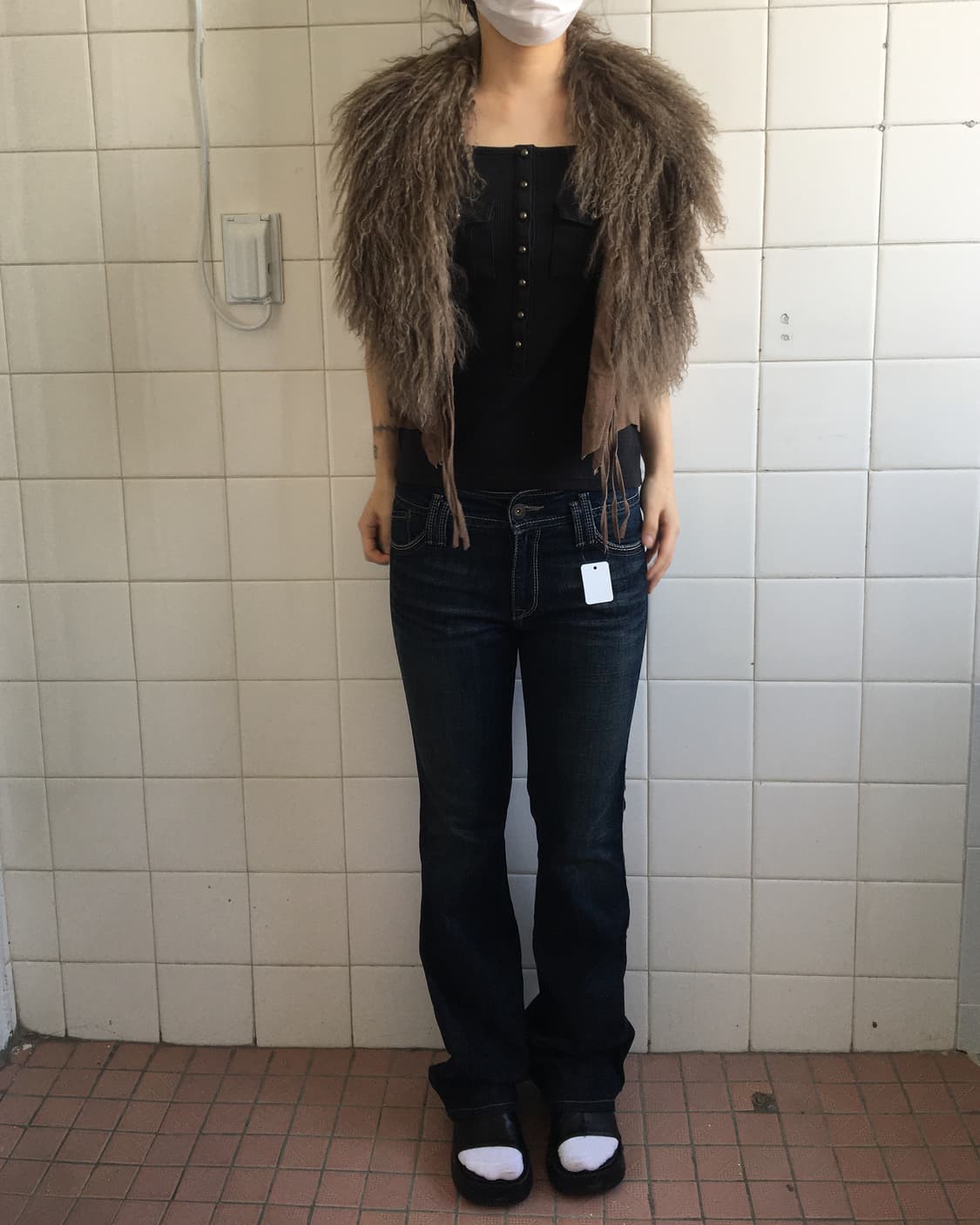 Goa tibet lamb fur layer vest 상품이미지6