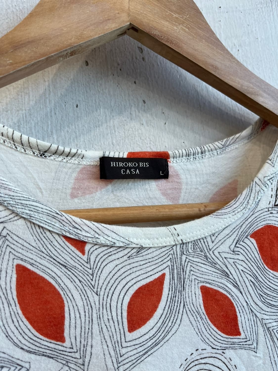 HIROKO BIS 히로코 비스 패턴 반팔 티셔츠 Made in Japa 상품이미지3