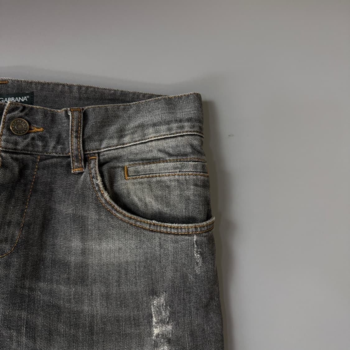 (29) 돌체앤가바나 14골드 워싱 흑청 데님팬츠 상품이미지3