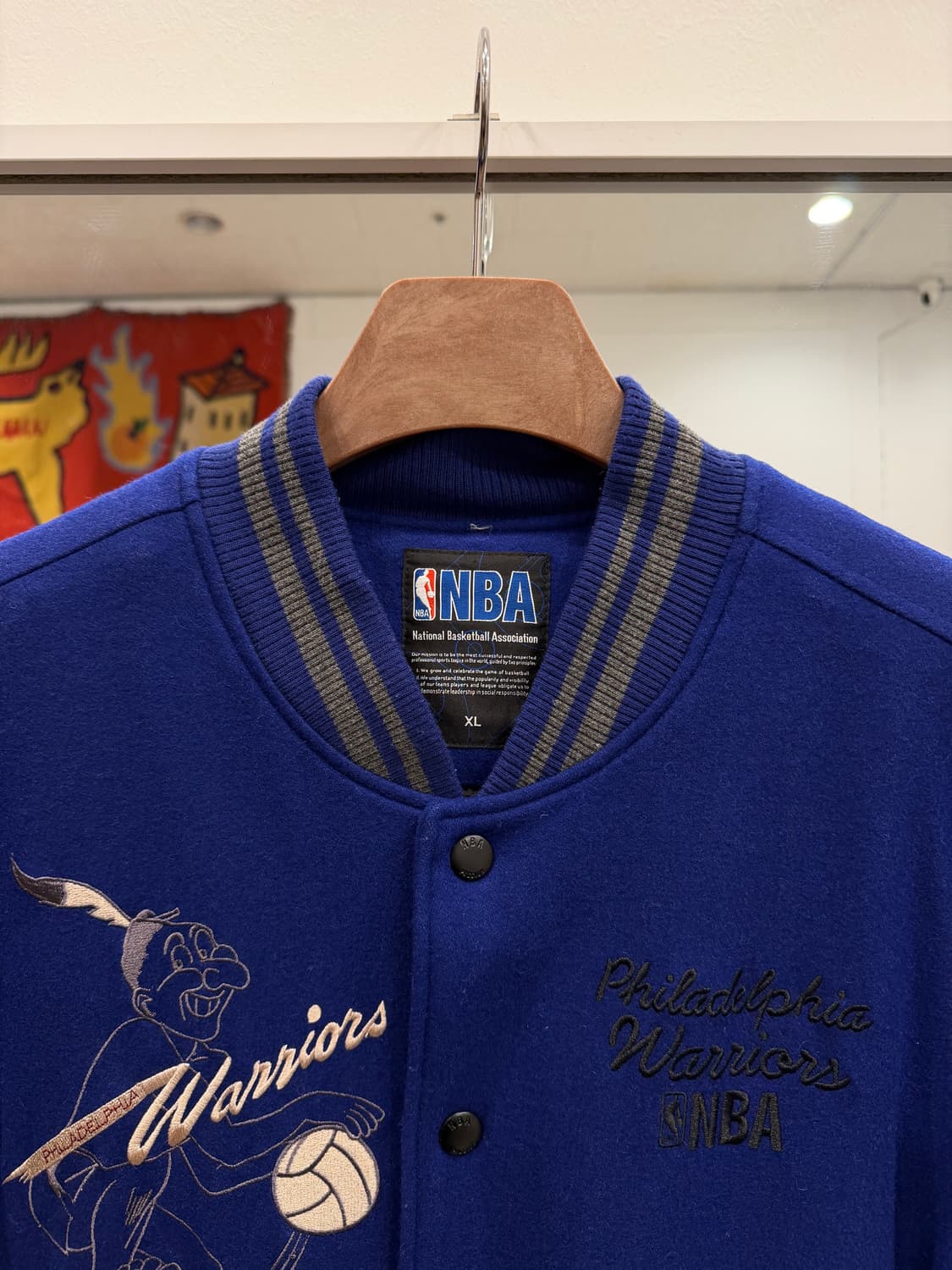 NBA 필라델피아 워리어스 스타디움 울 바시티 자켓 상품이미지2