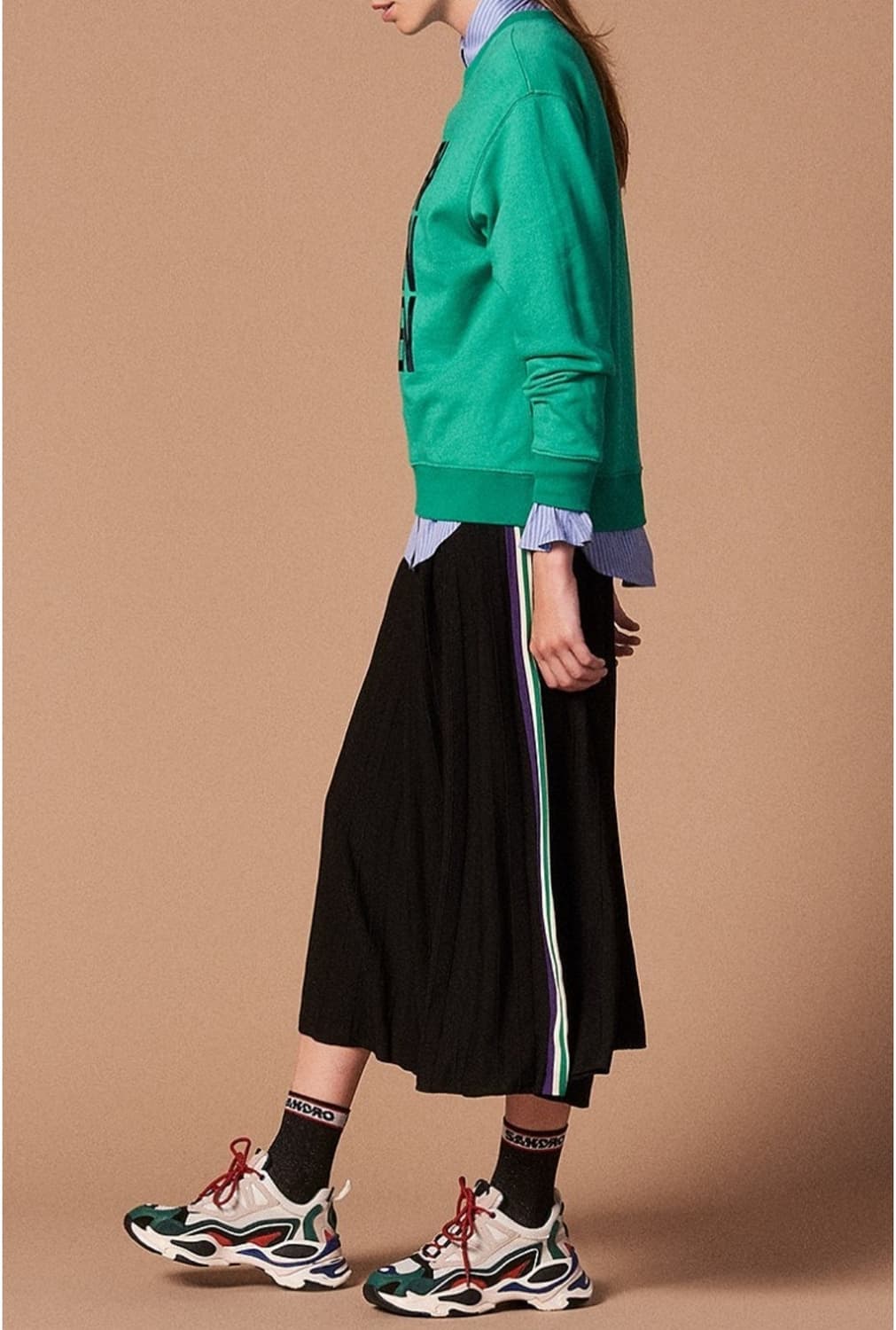 (새상품)산드로 허리밴딩 니트 롱스커트 상품이미지1