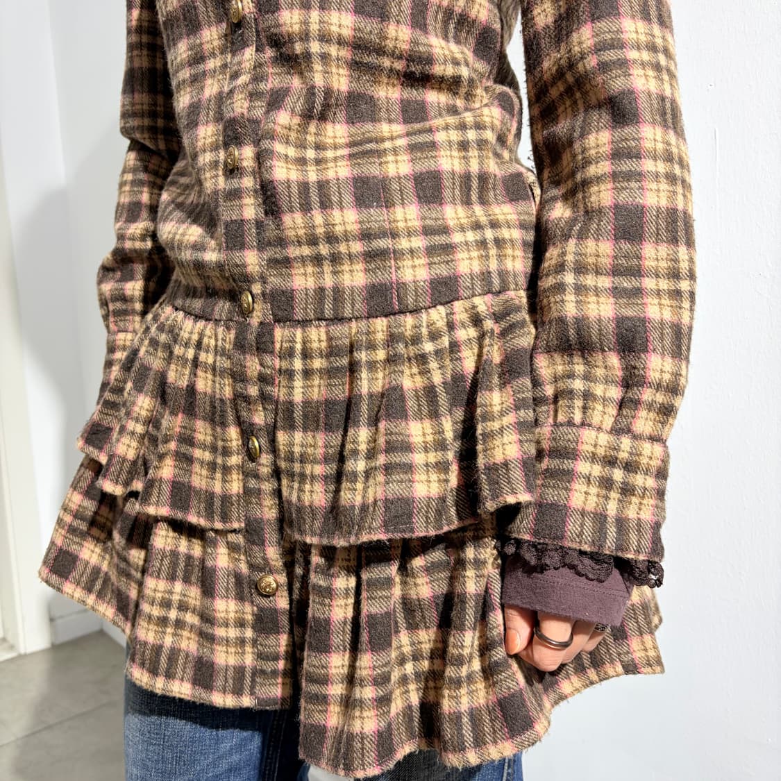 liz lisa Tralala 초코브라운 프릴 레이스 원피스 상품이미지3