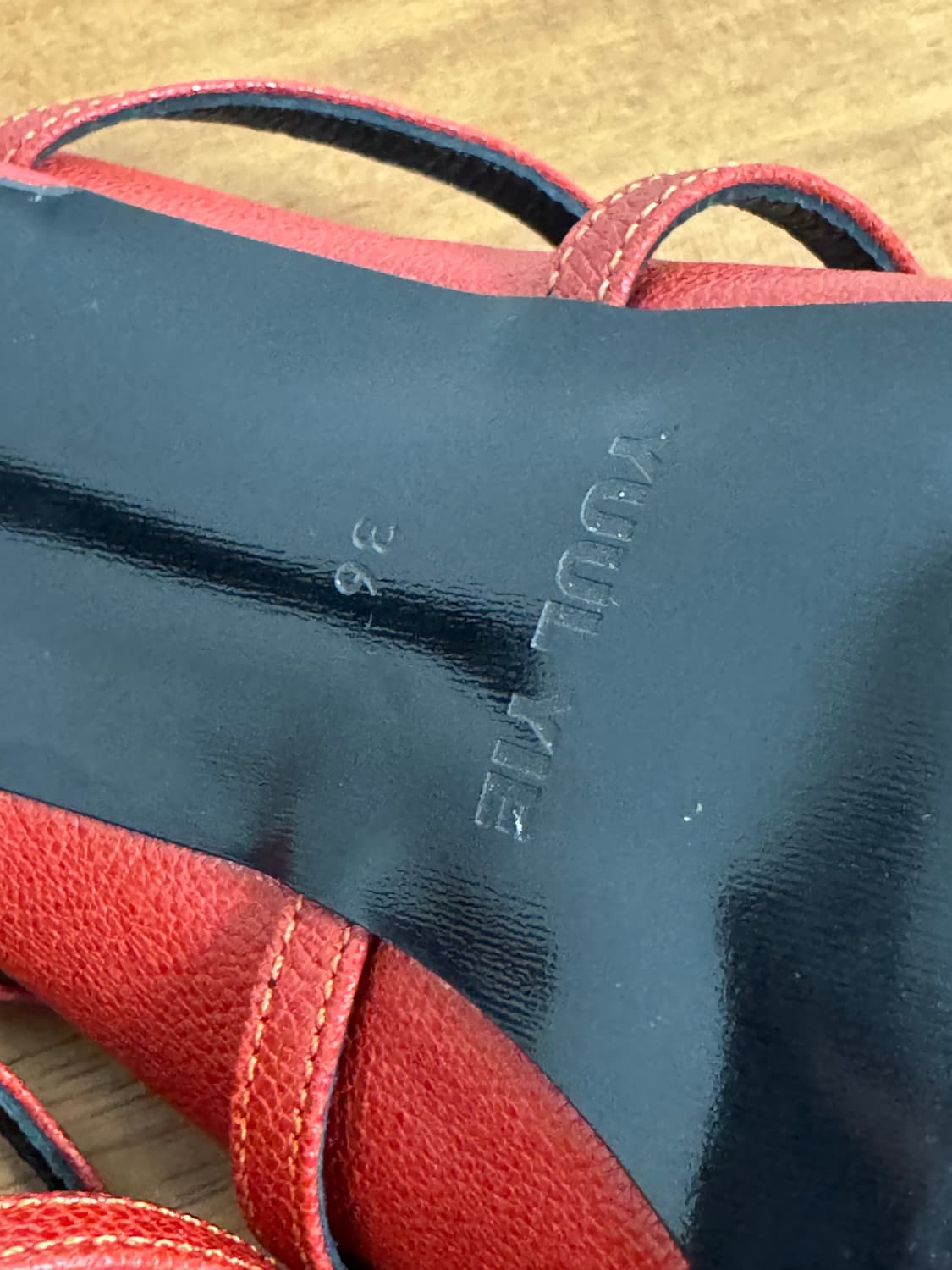 율이에 YUUL YIE 레드 리본 뮬 스틸레토 새상품 상품이미지7