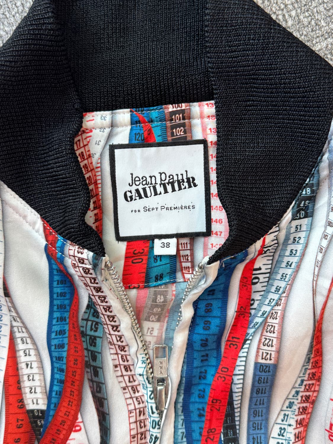 장폴고티에 룰러 그래픽 크롭 블루종 자켓 38  상품이미지5