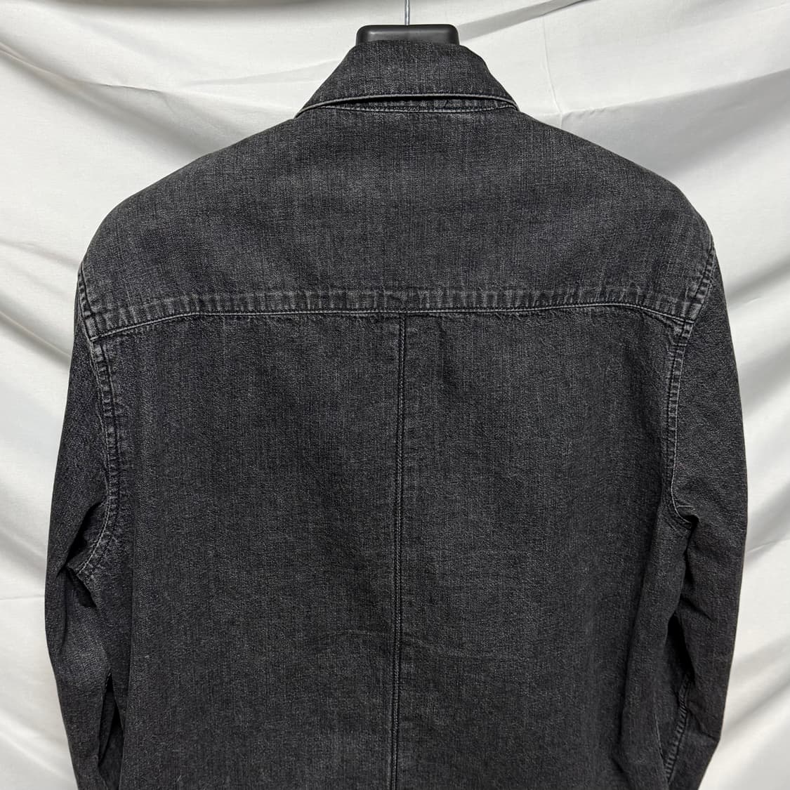 [S+급/L] 크롬하츠 레더패치 데님 셔츠 자켓 상품이미지5