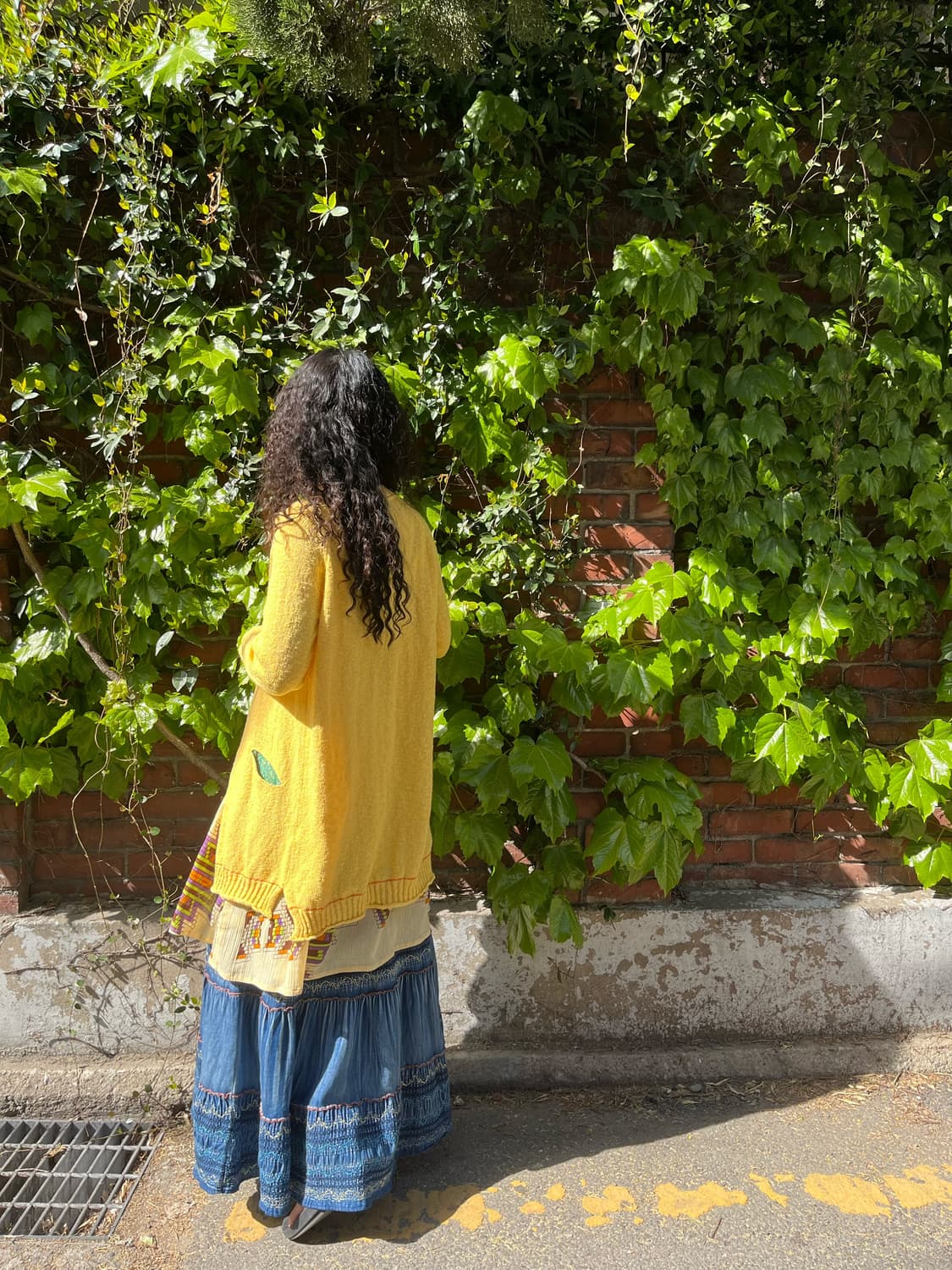 Titicaca 노랑 그물 니트 가디건 상품이미지5
