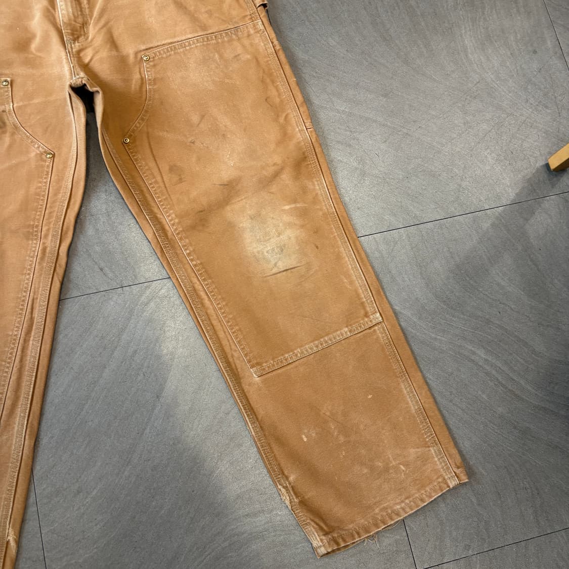 Carhartt 칼하트 오리지널 브라운 더블니 팬츠 바지 상품이미지4