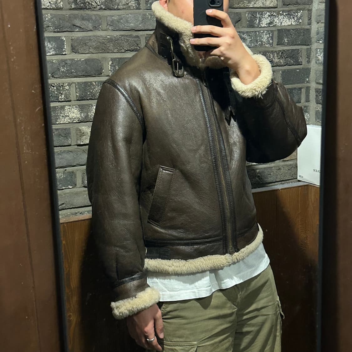 M) 무스탕 무통 자켓 B-3 양가죽 양털 자켓 상품이미지10
