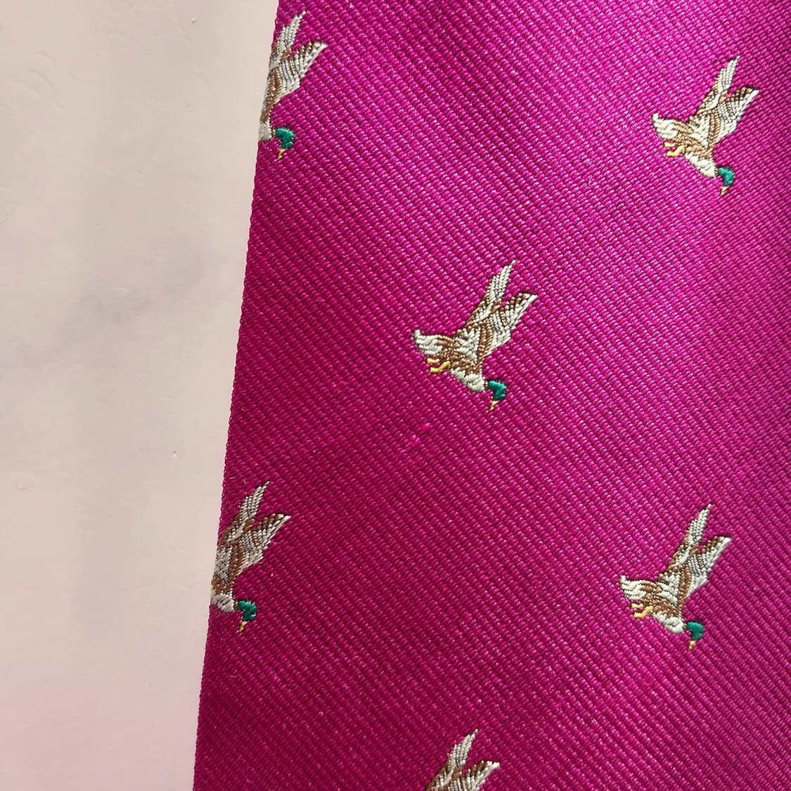 폴로랄프로렌 실크 퍼플톤 오리 자수 넥타이 9.9cm A+등급 K1447 상품이미지8