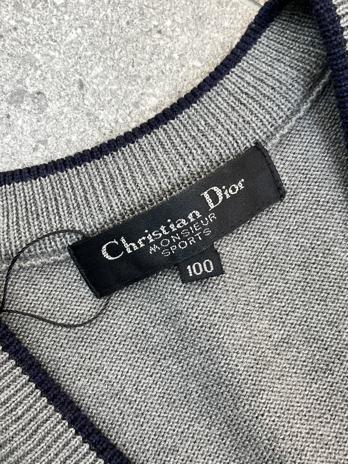 크리스챤디올 90s 아가일 체크로고 니트 베스트 상품이미지4