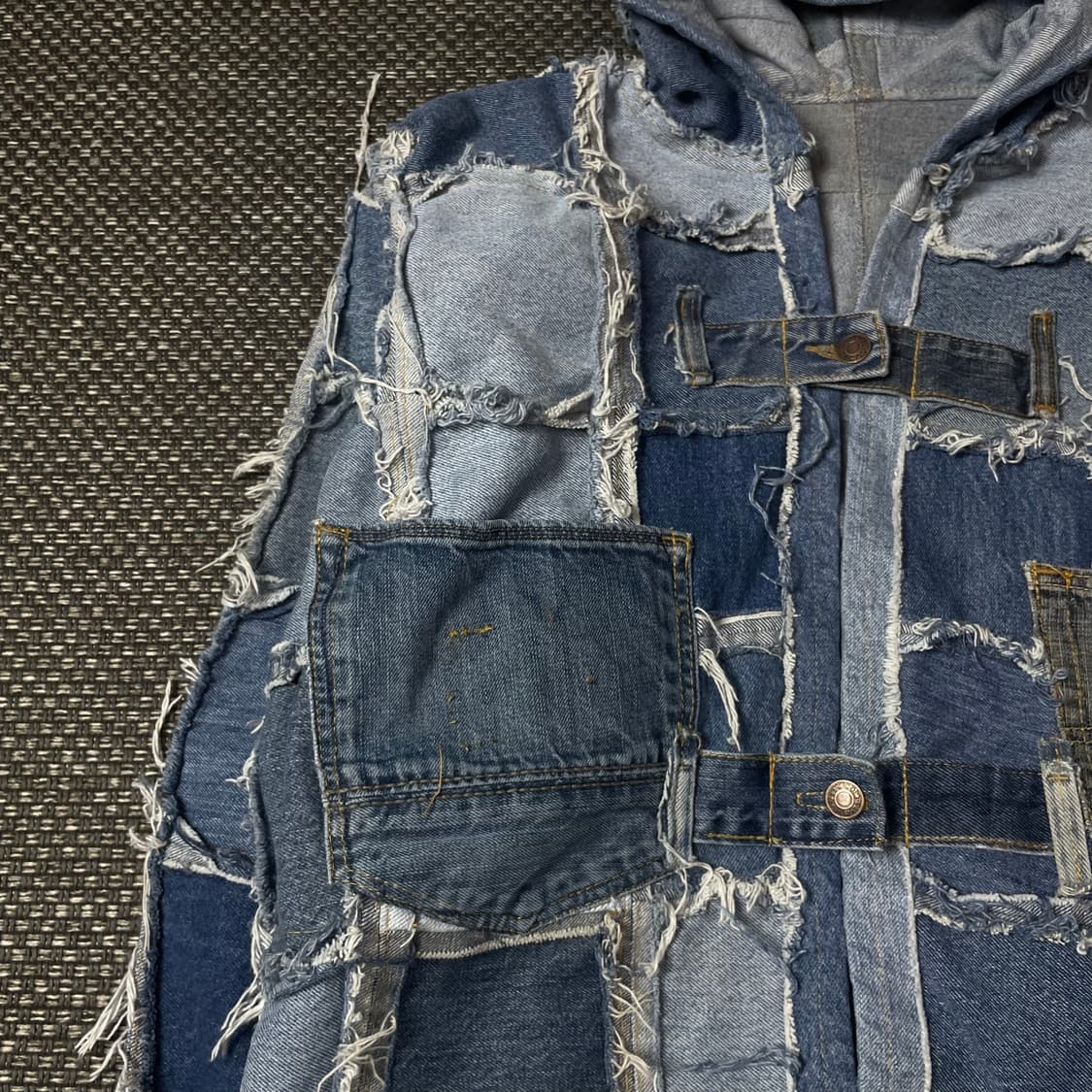 빈티지 패치워크 커스텀 데님 자켓 상품이미지5