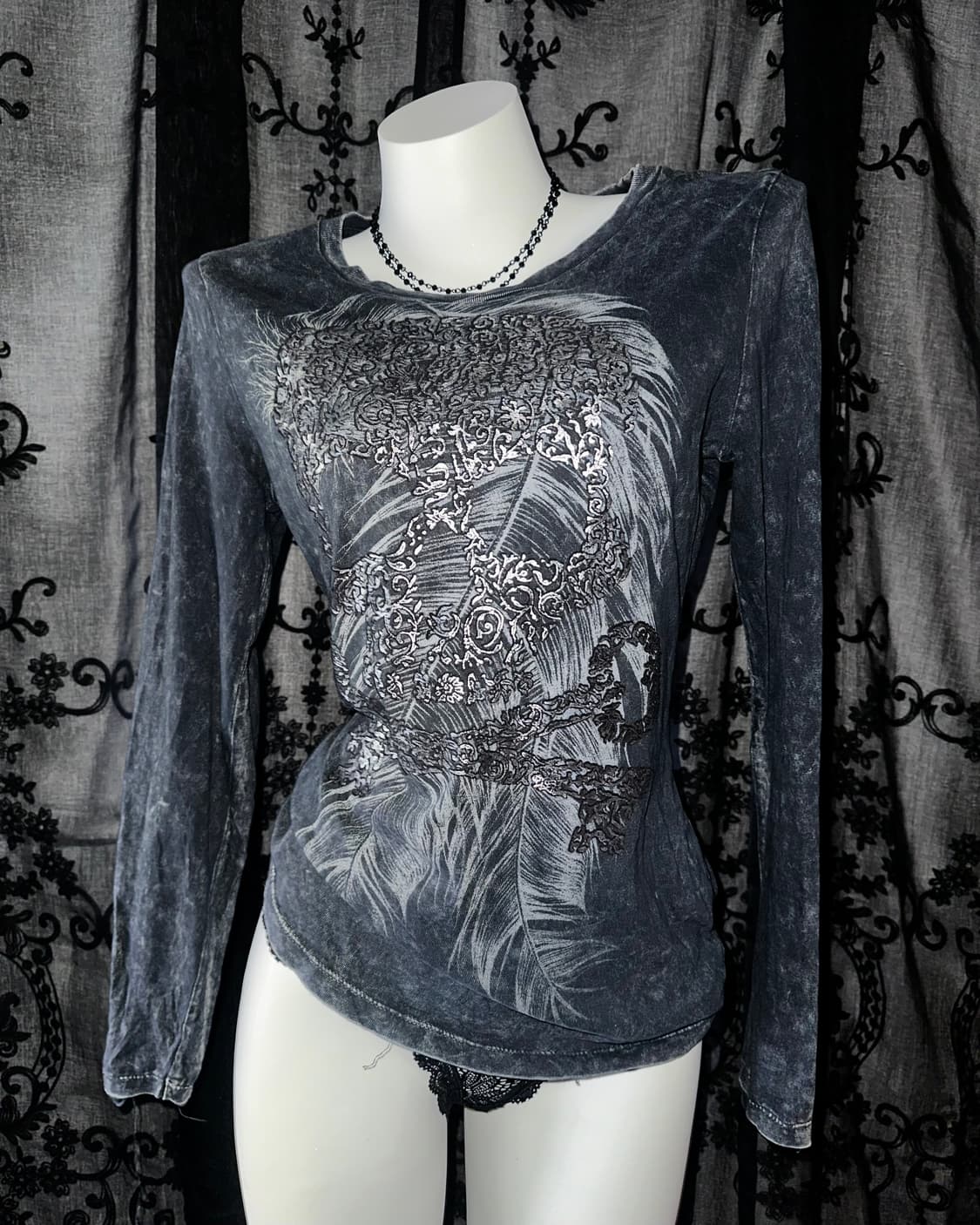 Charcoal y2k long sleeve 상품이미지2