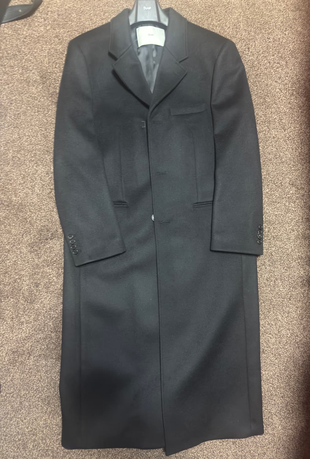 던스트 2웨이 3버튼 캐시미어 코트 블랙 L 상품이미지3