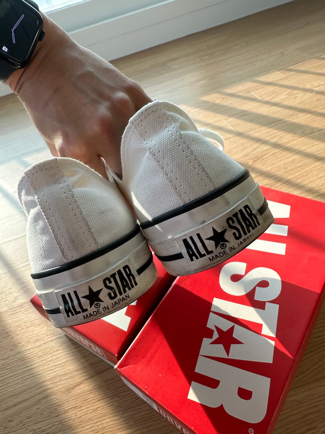 컨버스 제팬라인 화이트 로우 275사이즈입니다 상품이미지5