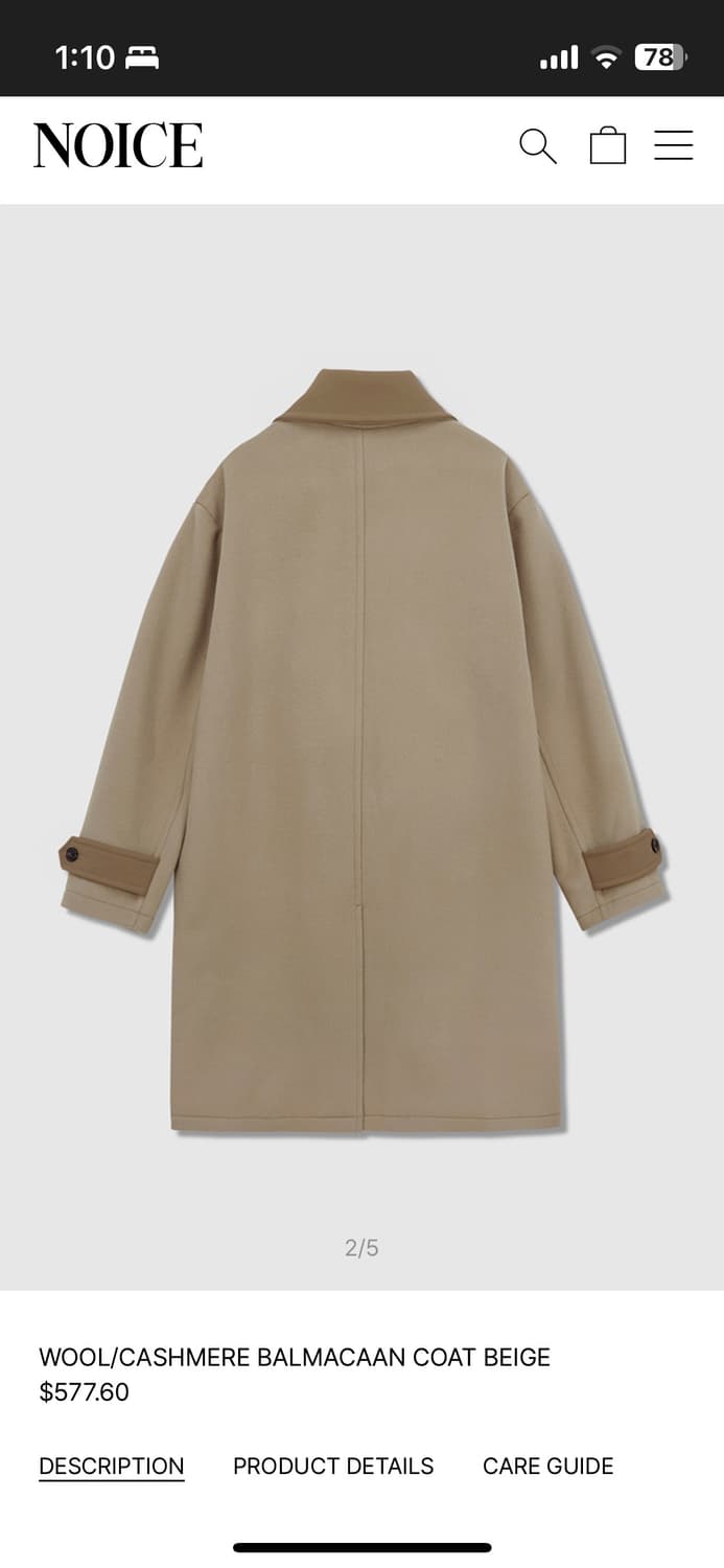 NOICE BALMACAAN COAT 상품이미지2