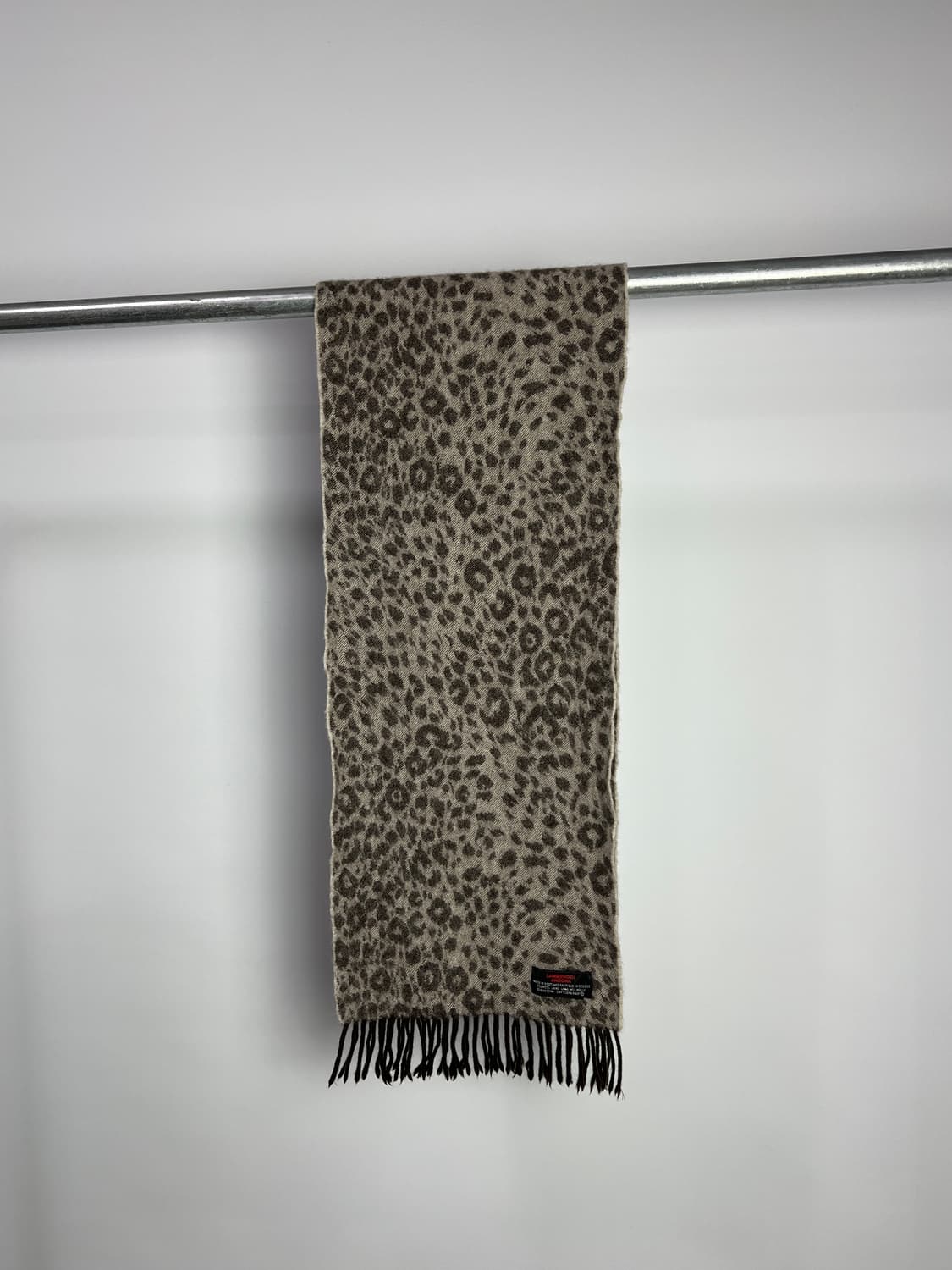 빈티지 울 + 앙고라 레오파드 패턴 머플러 상품이미지4