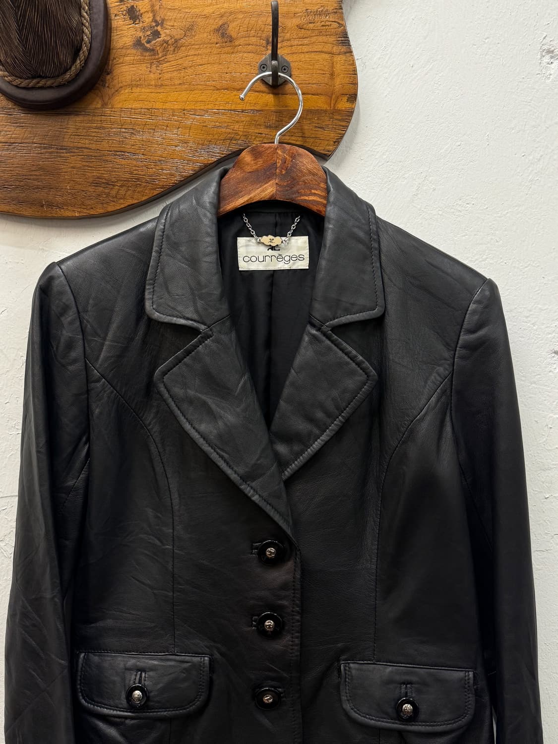 55) Courrèges Lambskin Leather Button-Up 상품이미지1