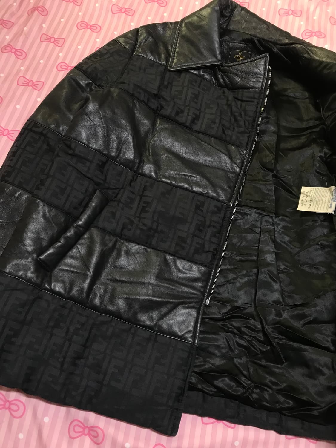 Fendi 퀄팅 가죽자켓 패딩 2000s 빈티지 상품이미지4