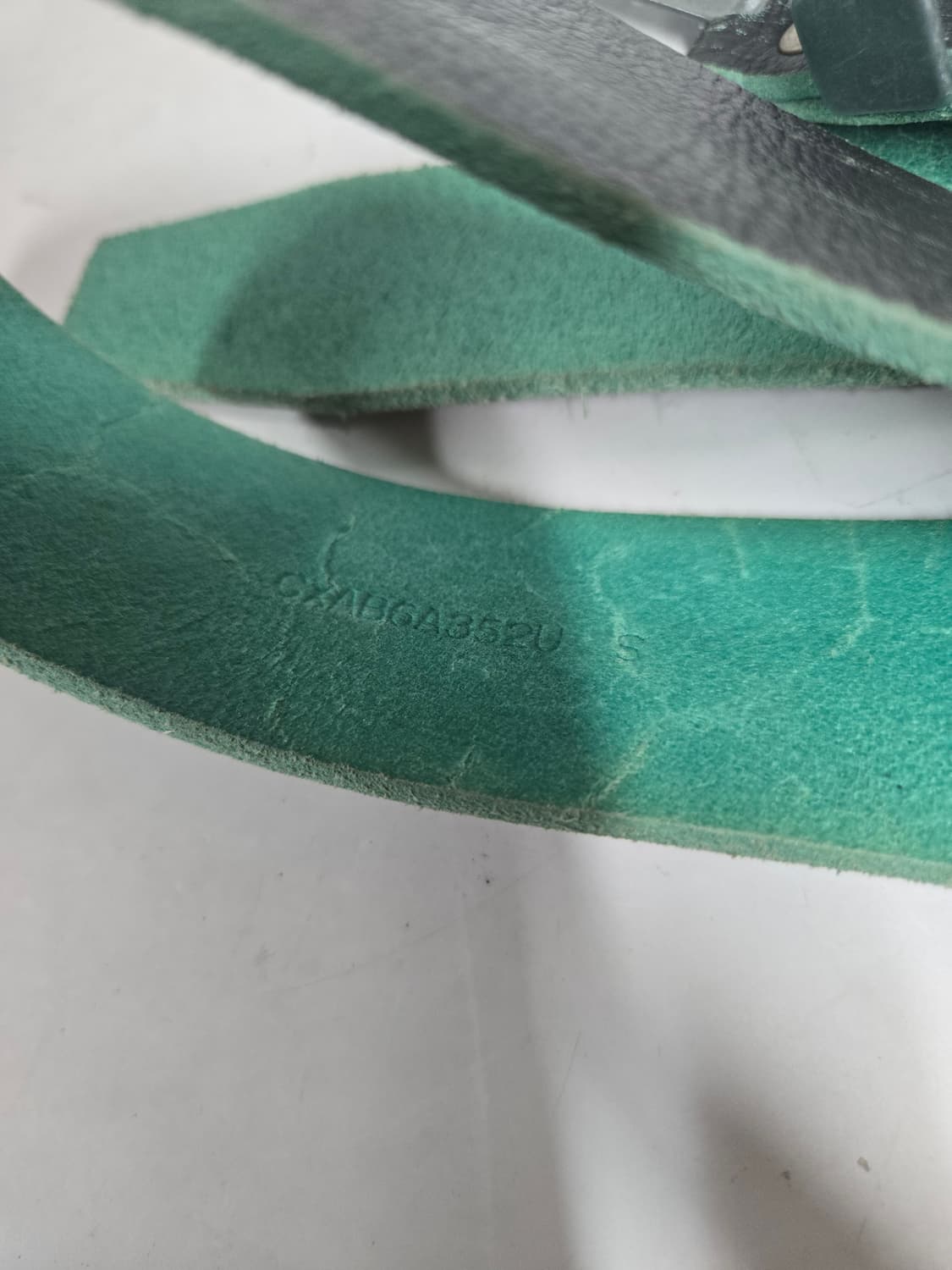 COAX76 그린 빈티지 가죽 벨트 상품이미지3