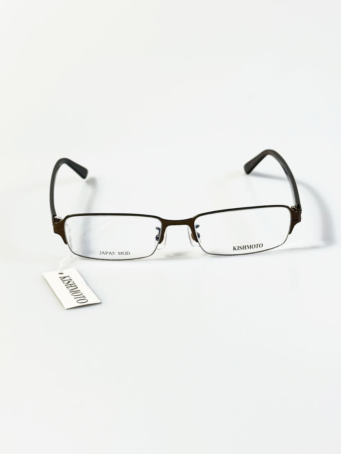 KISHIMOTO 반무테 스퀘어 메탈 프레임 빈티지 안경 상품이미지2