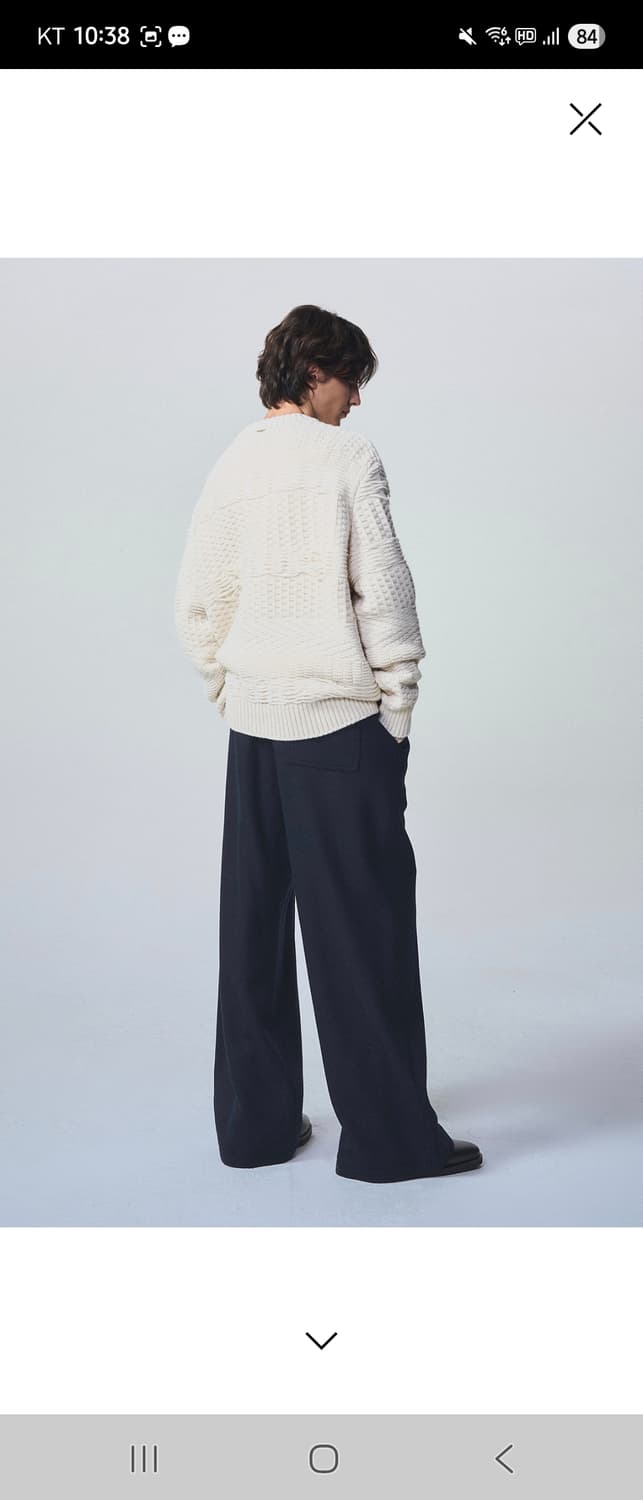 시스템옴므 24fw 파리컬렉션 오버핏 니트 팝니다 우영미 타임옴므 솔리드 상품이미지3