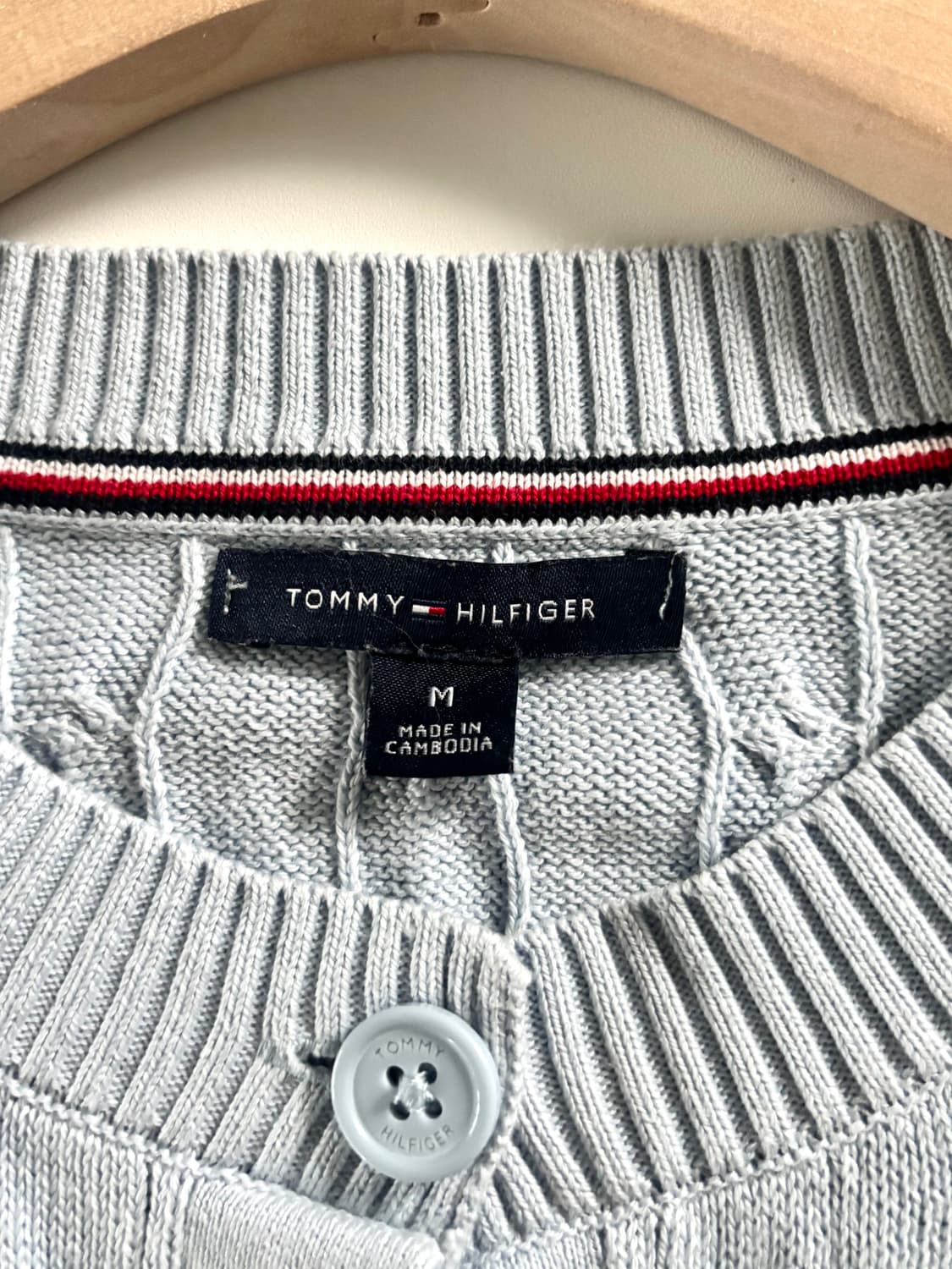 Tommy Hilfiger 타미힐피거 스카이블루 케이블 코튼 가디건 상품이미지6