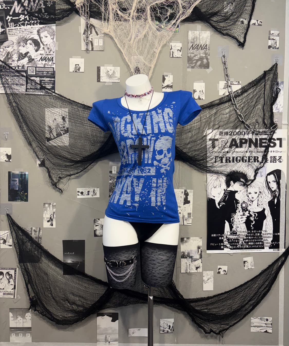 PUNK skull cross halfsleeve 상품이미지1