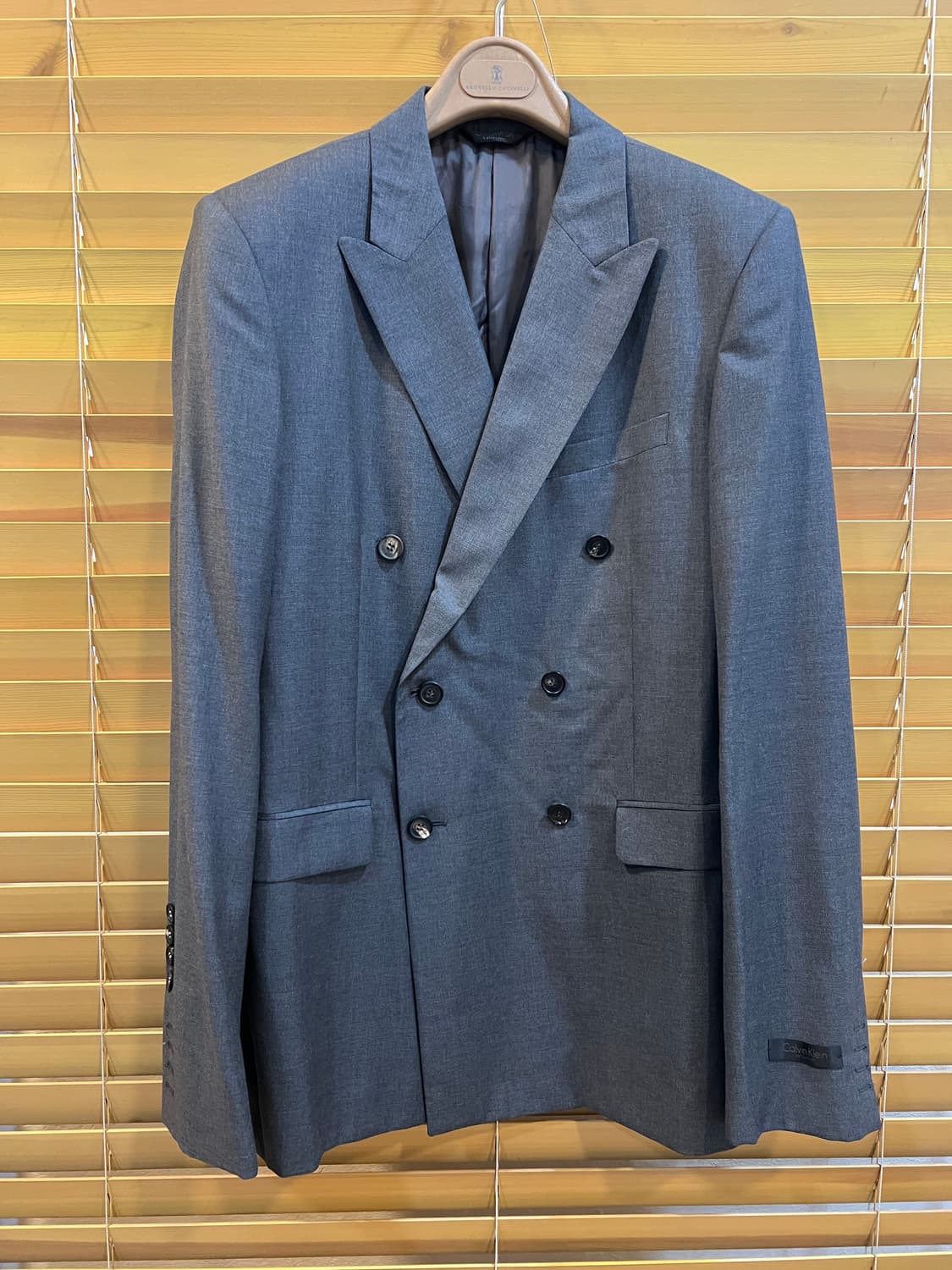 캘빈클라인  남성 그레이 울정장셋업 울자켓 울팬츠 상품이미지2