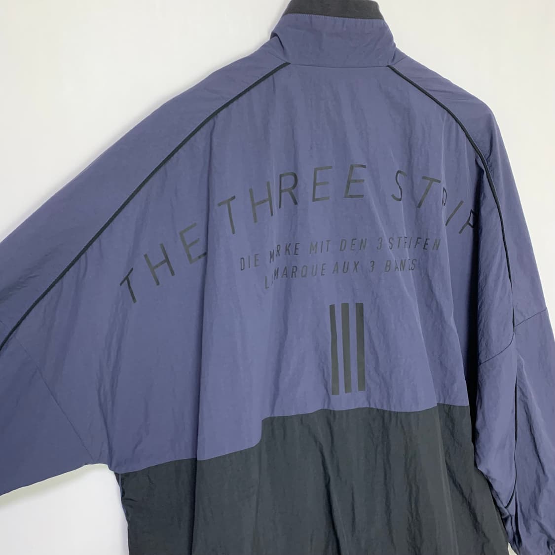 아디다스 빈티지 네이비/블랙 바람막이 자켓 점퍼 남녀공용 XL 상품이미지7