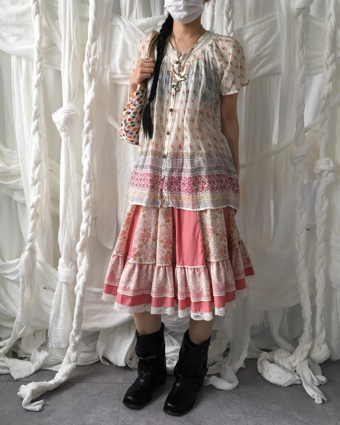 Flower pattern blouse 상품이미지1