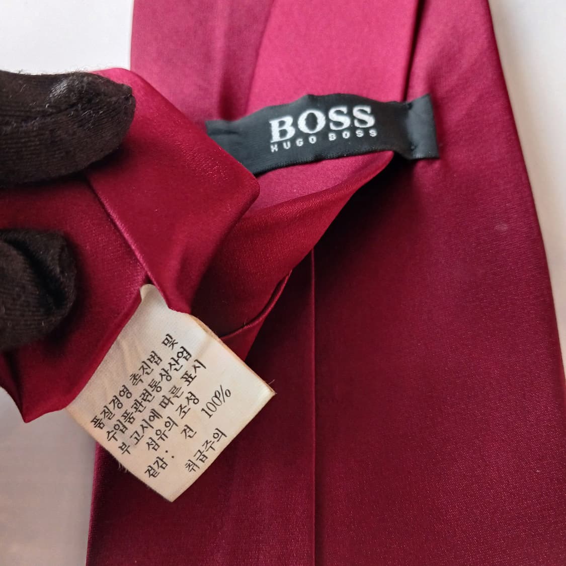 휴고보스 실크 레드 솔리드 넥타이 10cm A등급 A19410
 상품이미지10