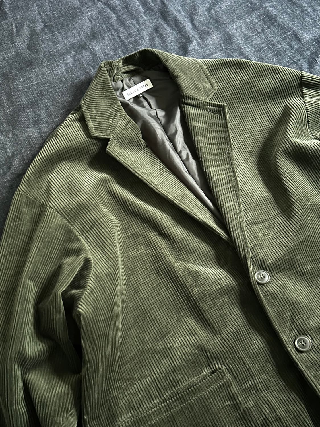 Freak's store 19AW 딥그린 코듀로이 블레이저 상품이미지2