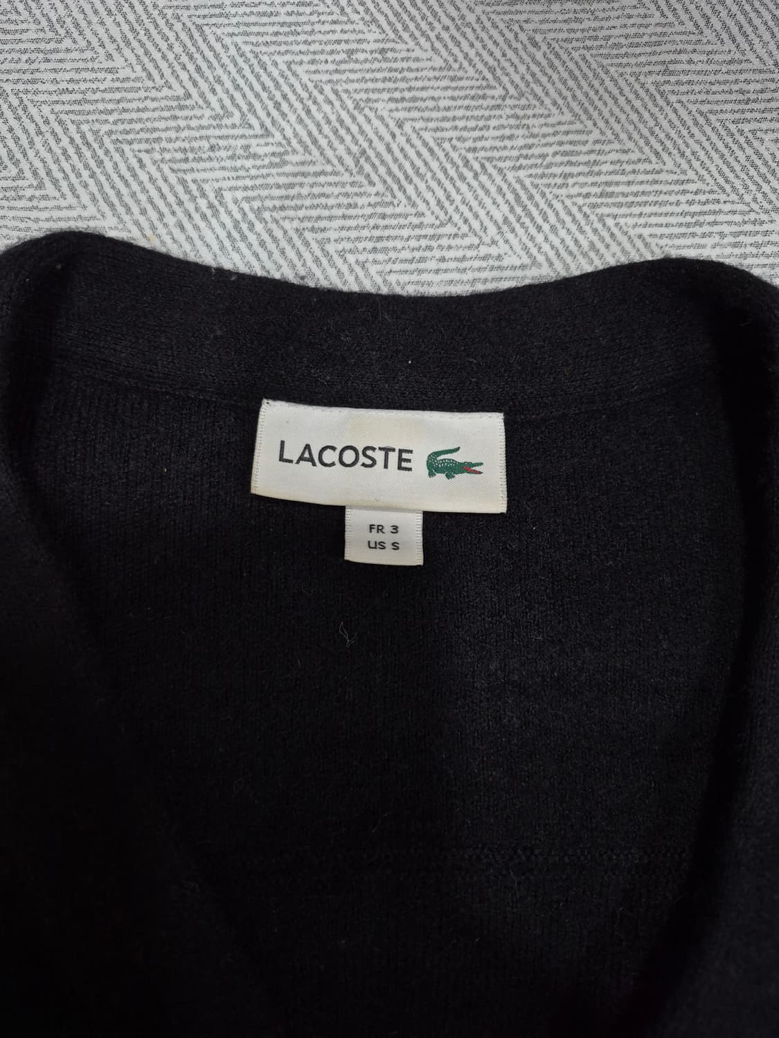 라코스테 모 100% 블랙 가디건 여성 95사이즈 상품이미지4