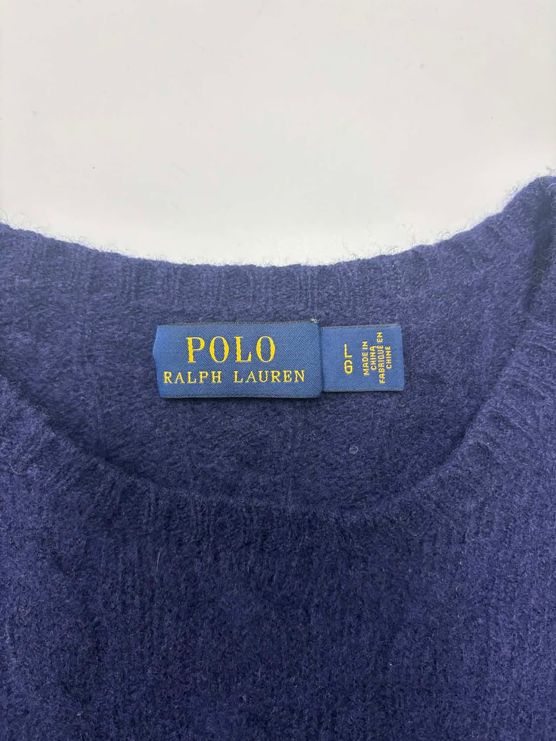 폴로 랄프로렌 네이비 케이블 울 캐시미어 걸즈 크루넥 니트(L) 상품이미지4
