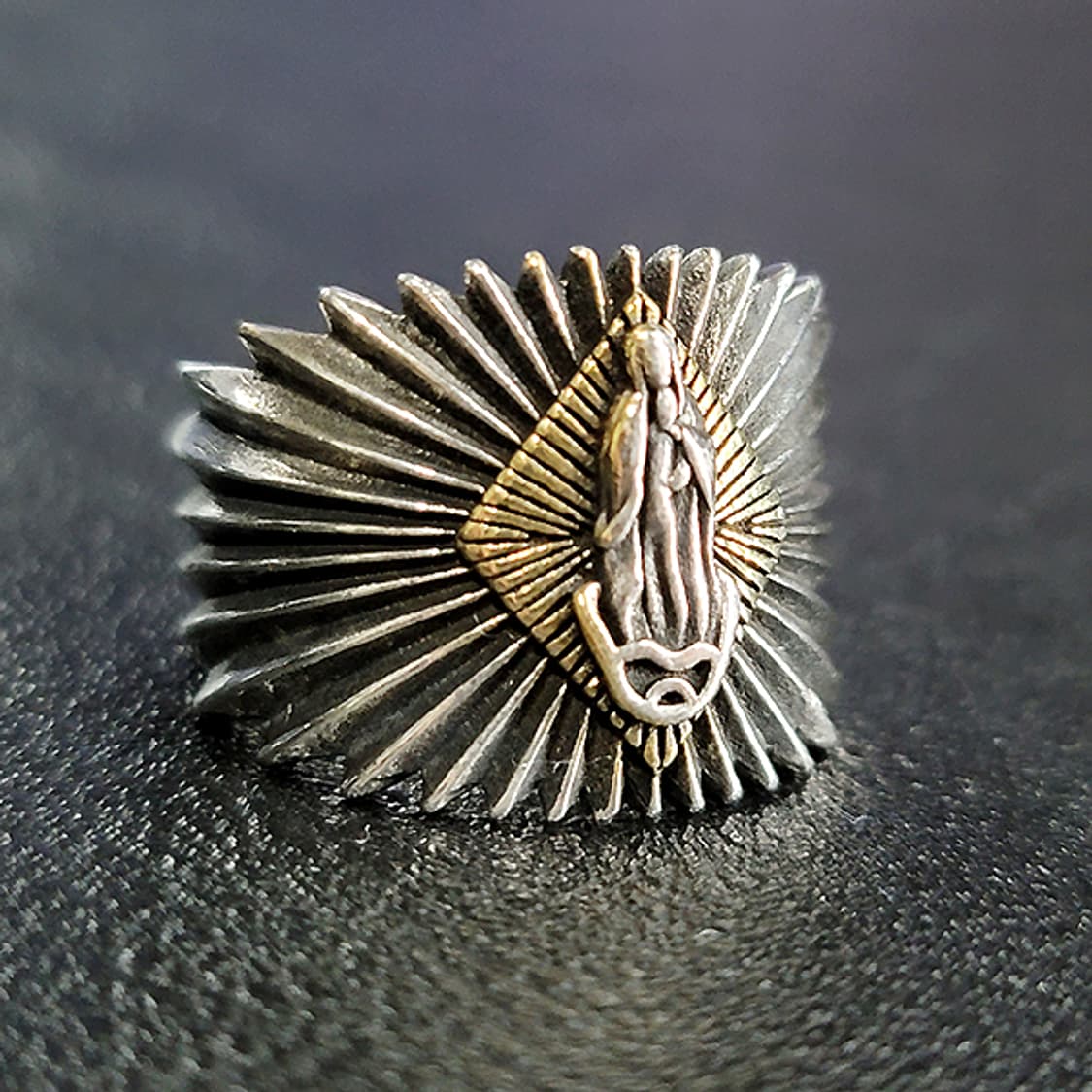 성모마리아 실버 남자 엔틱 빈티지 명품 기독교 천주교 반지 상품이미지3